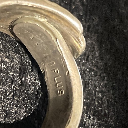 Anillo de derivación envolvente de cuchara floral vintage placa de plata Wm A Rogers Oneida 9 - Imagen 4 de 6