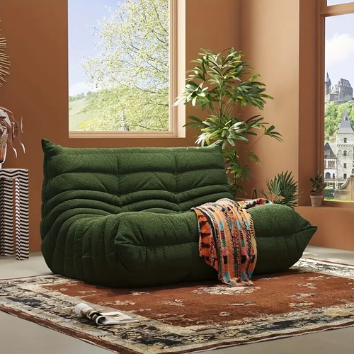 Chesterfield Sofa 1 to 3 Seats Caterpillar Lazy Sofa Tatami Floor Sofa Nap Couch - Picture 42 of 72