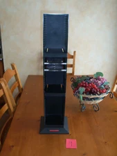 LASERLINE 50 CD DISC TALL TOWER STORAGE HOLDER ORGANIZER FLOOR STAND BLACK RACK