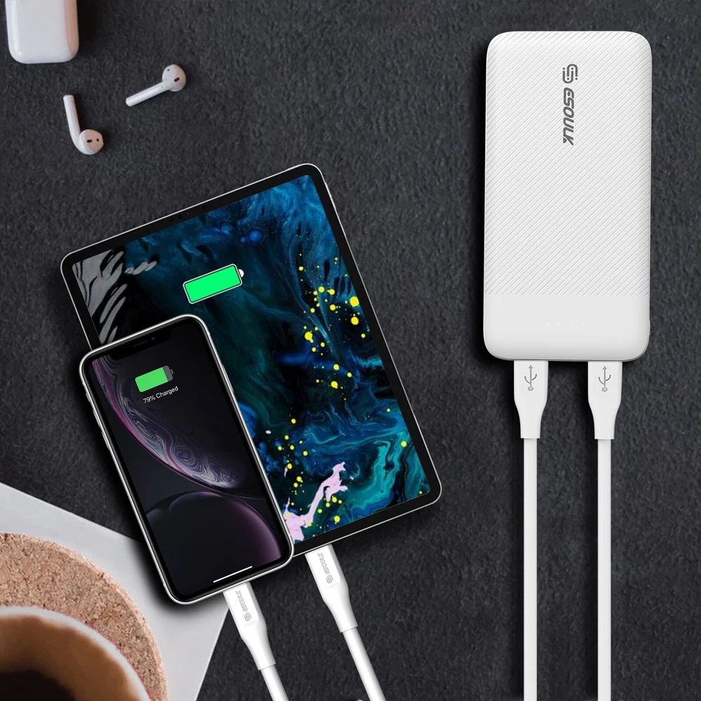 10000mAh Power Bank with Dual USB Fast Charging