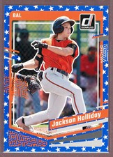 2023 Donruss Baseball Base Independence Day #93 Jackson Holliday (BAL)