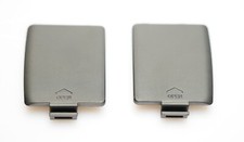 Sega GameGear Battery Cover Lid Pair Deep Black Majesto Variant 