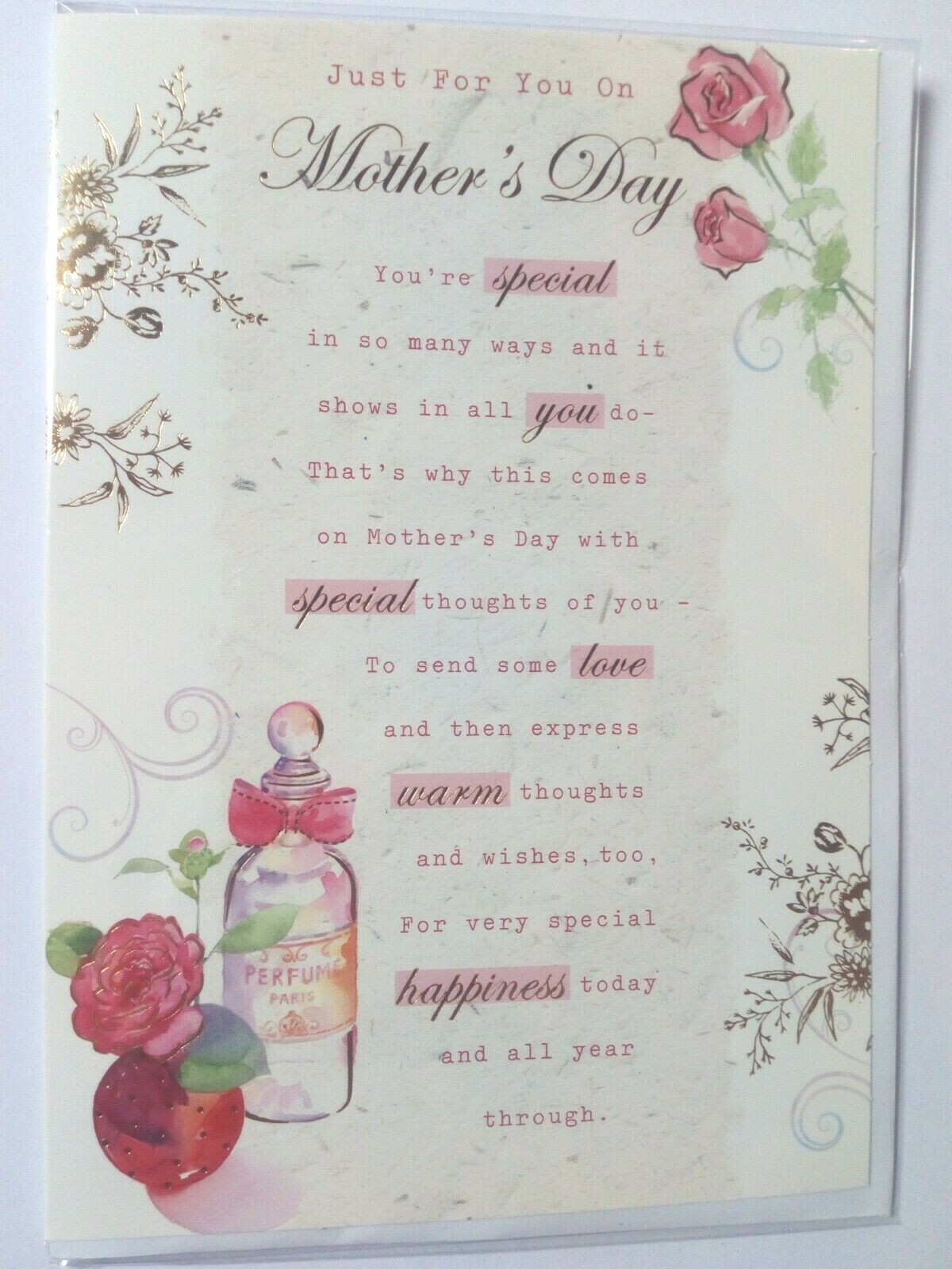 Beautiful Flowers Mother's Mothers Day Card With Love To A Special Mum