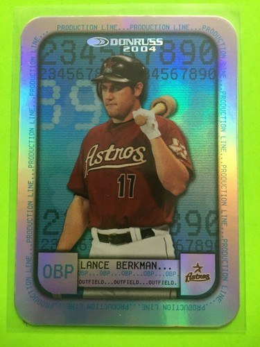 2004 Donruss Prod Line #OBP-8 Lance Berkman Houston Astros 19/100 Baseball Card - Picture 1 of 3