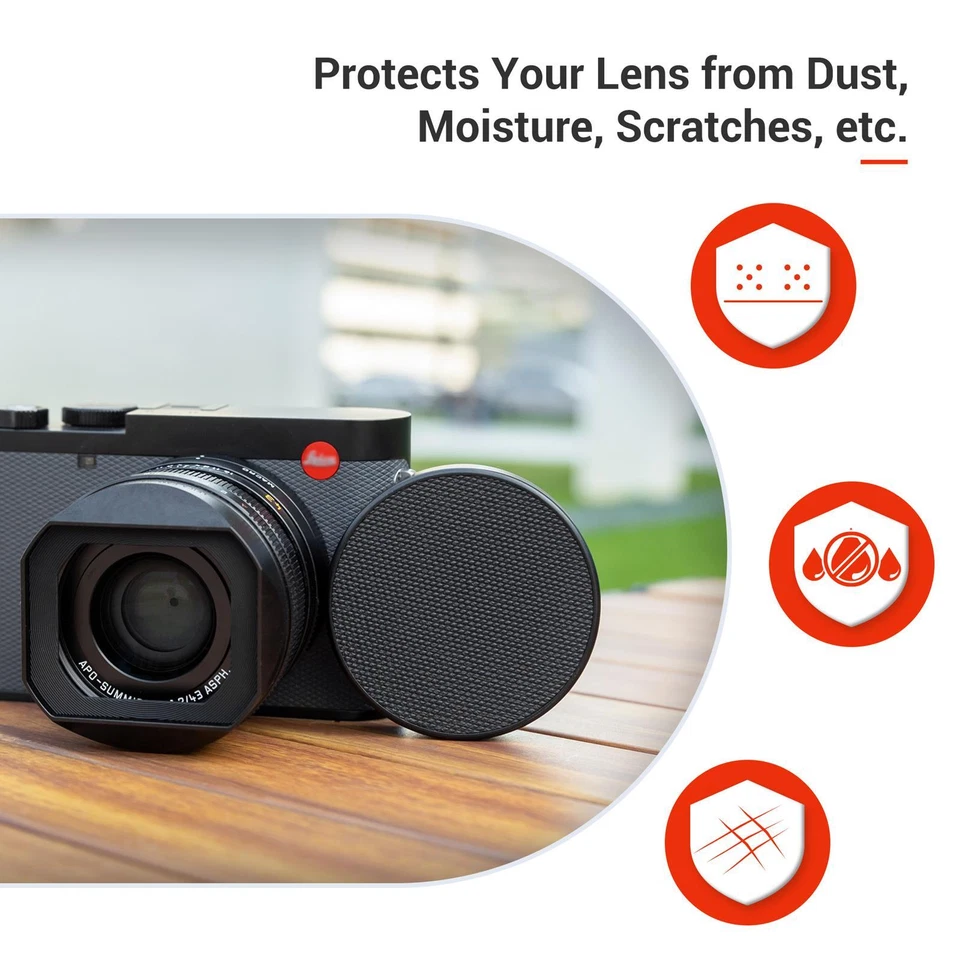 Aluminium Alloy Lens Cap Protector for Leica Q3 43 Q3 Q2 Q Q-P Camera Durable - Image 2 of 4