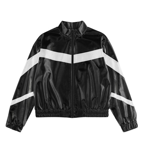 Kids Girls Sports Set Fashion Jacket Ballet Dance Outfits Street Vest Shiny - Picture 43 of 48