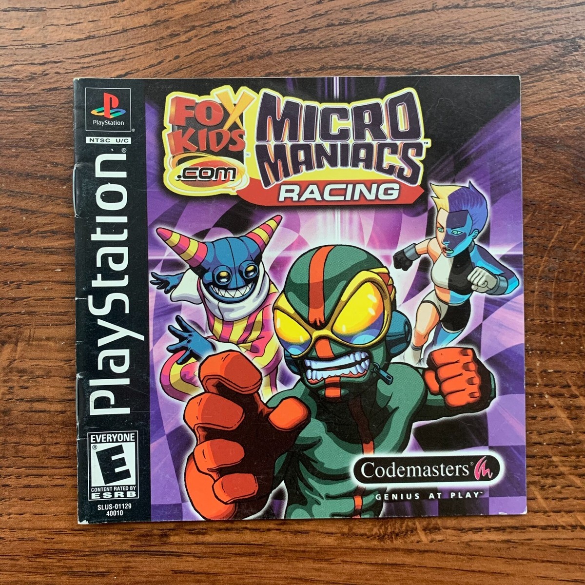 Micro Maniacs Racing Fox Kids PS1 Playstation 1 PS One Instruction