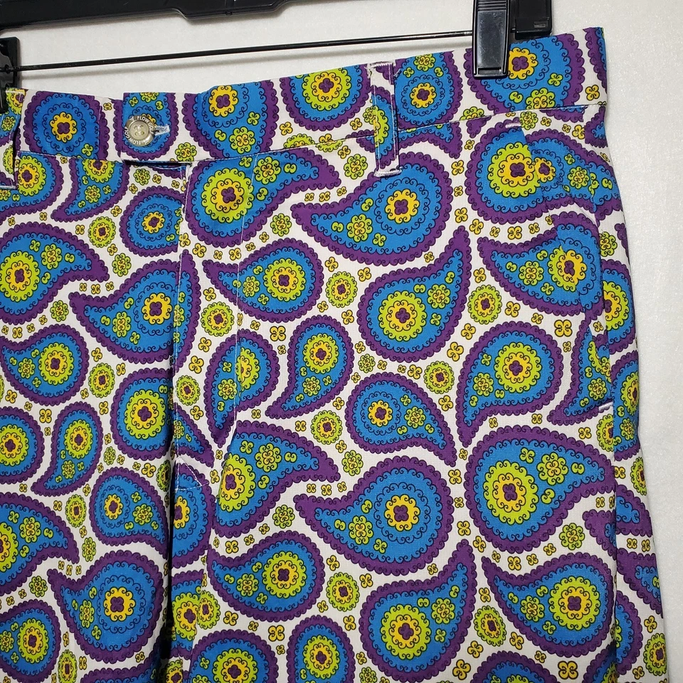 Flow Golf Shorts By Flow Society Mens 34 Multicolor Paisley Print Golf - Image 3 of 4
