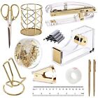 Eoout Gold Office Supplies Set Desk Accessories Acrylic Stapler Set Staple Re.