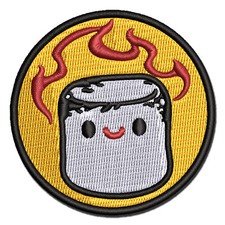 Cute Kawaii Toasted Marshmallow Multi-Color Embroidered Iron-On Patch Applique
