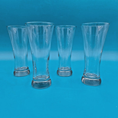 Flared Tall Drinking Glasses Beverage Juice Breakfast Lunch Dinner 4