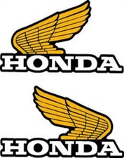 LICENSED HONDA VINTAGE 1975 CR125M tank wing decal sticker set AHRMA CR125