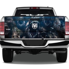 Piranha Teeth Bite Fish Fishing Graphic Wrap Tailgate Vinyl Decal Truck Pickup