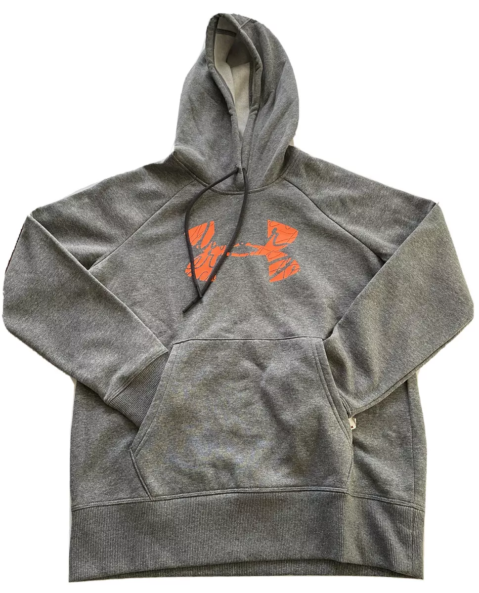 Under armour gray cheap and orange hoodie