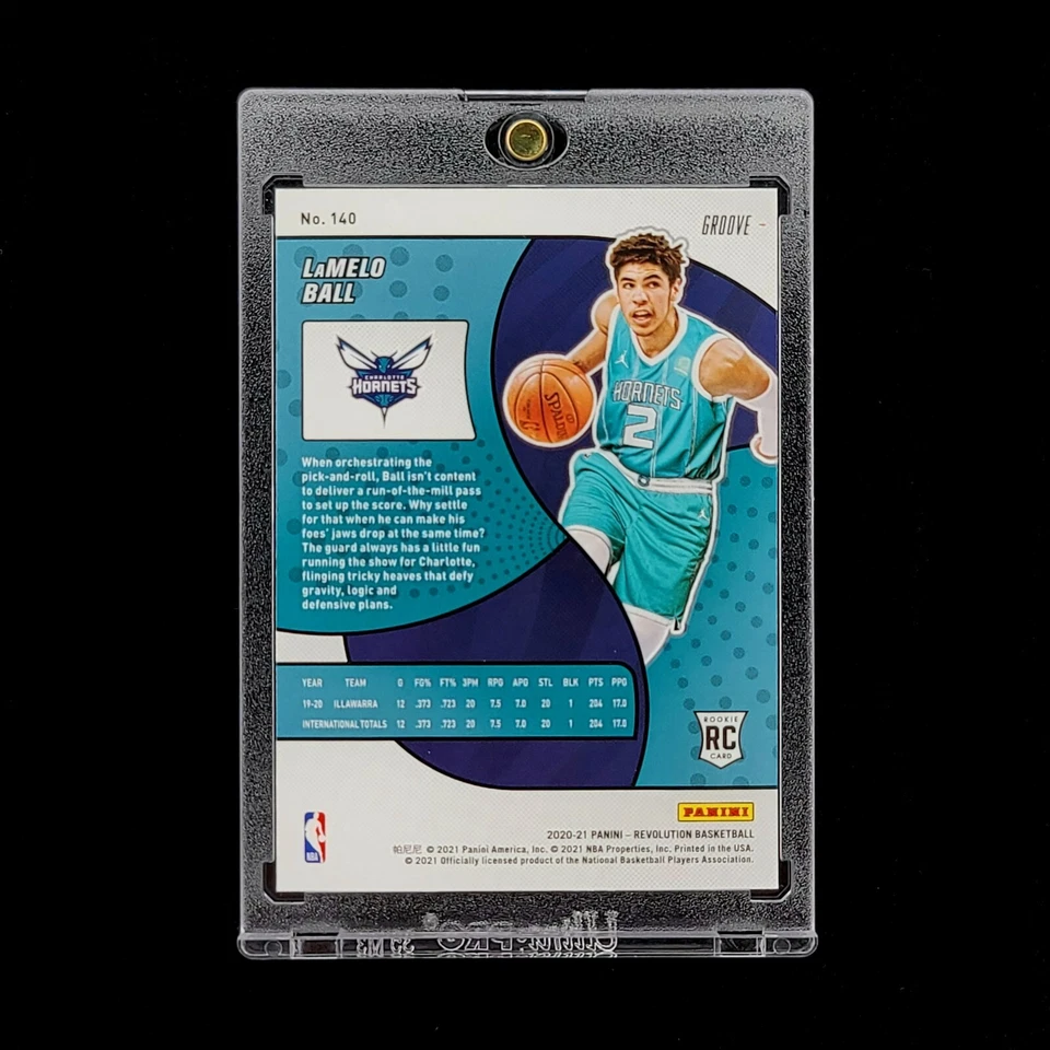 LaMelo Ball RC - 2020-21 NBA Revolution Groove Parallel Holo Rookie Card SP #140 - image 2 of 2