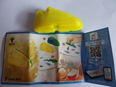 Ü-Eier Kinder Joy 2017 TEEN IDOLS Usain Bolt Sportschuh-Stempel mit BPZ
