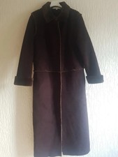 Fenn Wright Manson Designer Brand, Full Length, Faux Sheepskin Coat In Size 12