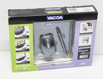 Wacom Graphire 4 USB Tablet Mouse Pen Holder 4x5 Digital Photo Edit CTE 440B