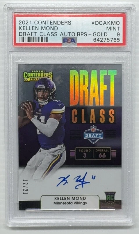 Kellen Mond Panini Contenders Draft Class Autographs Rps #DCAKMO Gold