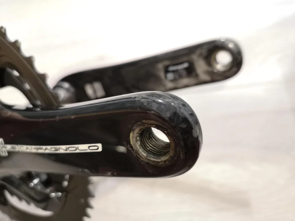 Manivela de carbono Campagnolo Chorus 53-39T usada, 172,5 mm Foto 3 de 4