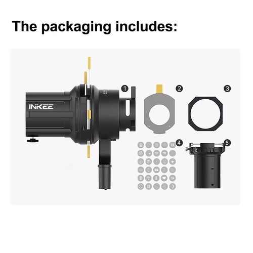 INKEE IL20 Spotlight Focalize Conical Snoots Bowens Mount COB Light Projector  - Picture 2 of 9