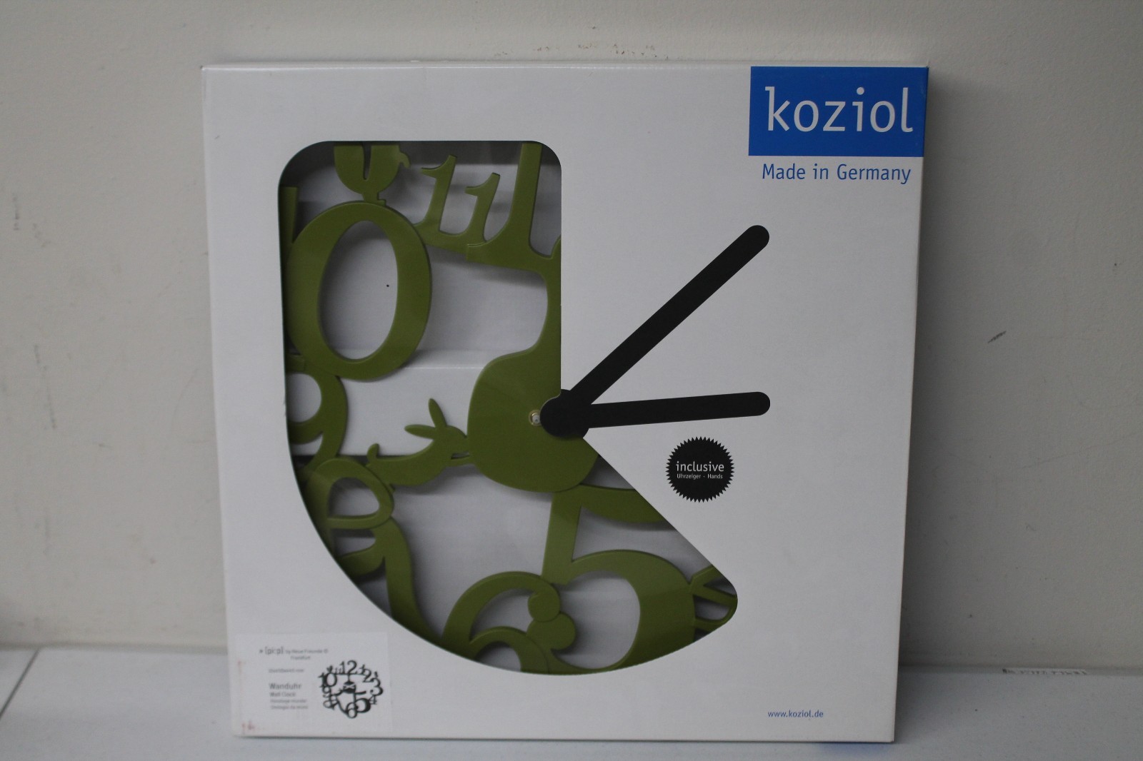 Koziol Stencil Woodland Bird Creature Analog Wall Clock Home Office Decor