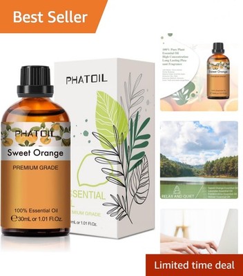 Versatile 30ml Sweet Orange Oil for Aromatherapy, Candles & Soaps - Gift Ready