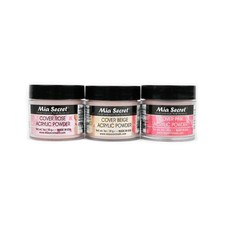 Cover Acrylic Powder 3 Piece Set - Pink/Beige/Rose 1 oz