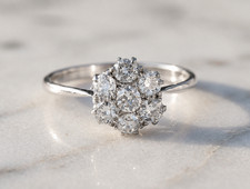 14K White Gold 1.00CT Round Lab-Created Diamond Women's Engagement Wedding Ring