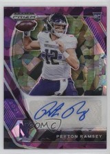 2021 Panini Prizm Draft Picks Purple Ice 71/99 Peyton Ramsey #DPA-PRA Auto 0c6