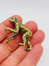 Solid Brass Monkey Ape Chimp Champanzee Mini Statue Ornament Figurine + gift bag