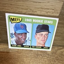 Topps 1965 Rookie Stars #308 Cleon Jones Tom Parsons New York Mets MLB Card. rookie card picture