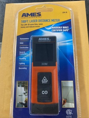 Ames Instruments 100ft Laser Distance Meter LDM-30 Carry Case Included New 