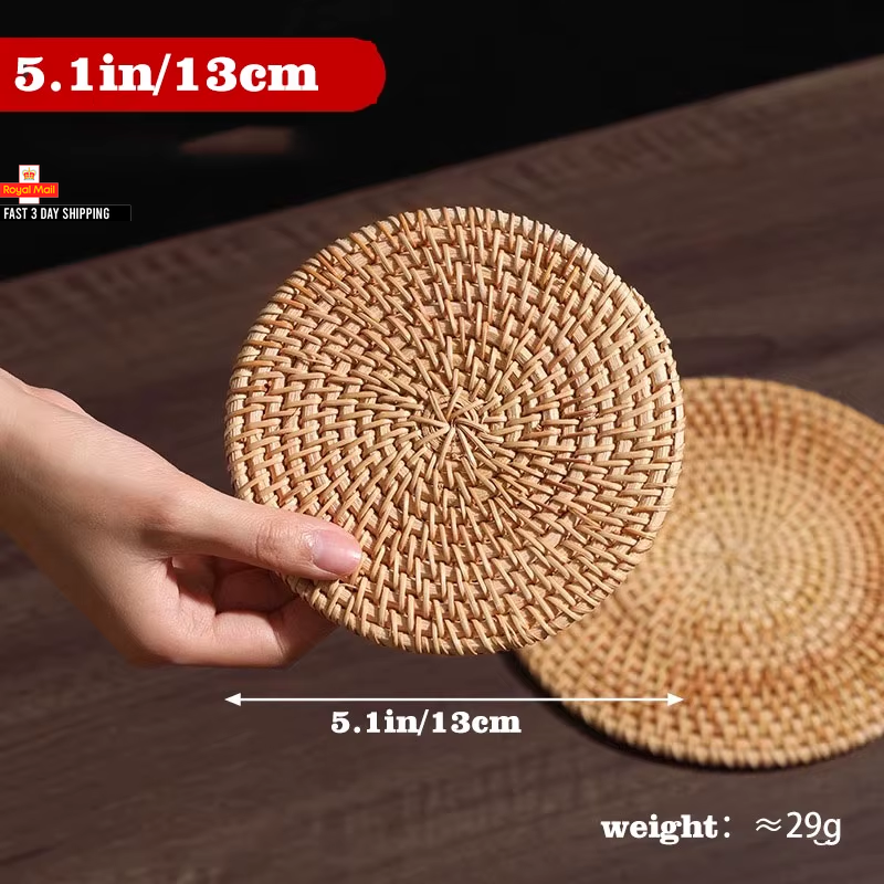 6Pcs Drink Coasters Set for Kungfu Tea Accessories round Tableware Placemat Dish