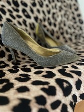 Women's Silver Gold Iridescent Sparkle High Heel Size 9