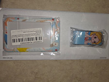 Disney Alice in Wonderland ID Card Holder  Lanyard Set Blue White Yellow