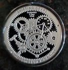 Silver 1 oz SHIFTING GEARS ON THE PERCEPTION OF TIME - Chautauqua Silver Works