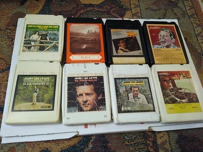 Jerry Lee Lewis 8 Track Lot of 8  Great Balls of Fire Elvis Orbison Perkins Cash