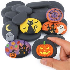 20 PCS 2-3 Inch Flat Smooth Stones for Painting Rocks for Kids Art DIY Craft