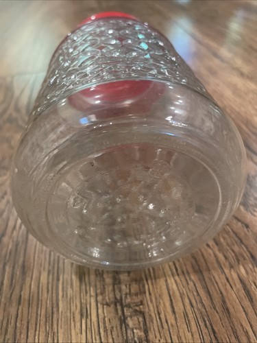 Anchor Hocking Vintage Glass Tang Jar Embossed Orange Quilted Glass 8" Tall - Picture 3 of 5