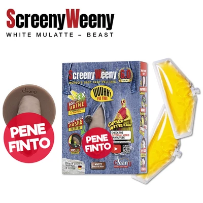 CLEANU Screeny Weeny 6.0 Beast - Bianco/Mulatto - Realistico per Test delle urine