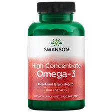 Hochkonzentriertes Omega-3 120 Softgels Swanson Health Products
