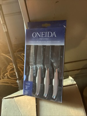 Oneida 4 pc Stainless Steak knife Set BN sealed packaging 
