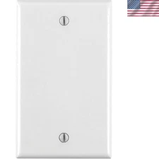 Standard Size 1-Gang White Wall Plate - Durable & Impact-Resistant Design