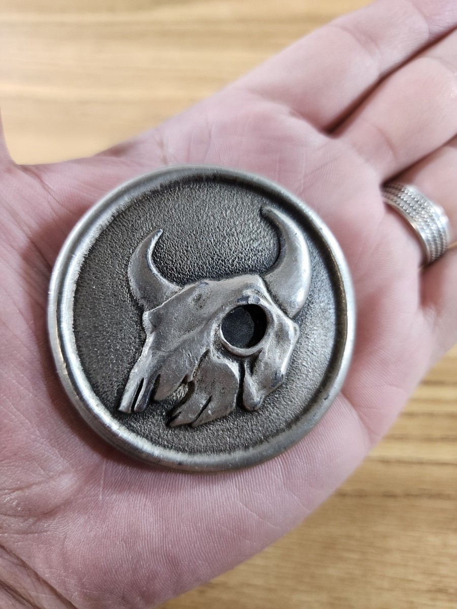 1976 VTG Indian Metal Craft Cow Skull Belt Buckle – Dege Designs