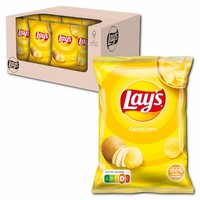 (22,50€/1Kg) Lay's Gesalzen, Kartoffelchips, 20 Beutel Je 35G