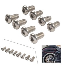 8PCS Rear Fender Mounting Bolt Screw For Harley FLSTFI SOFTAIL Fat boy 2000-2017