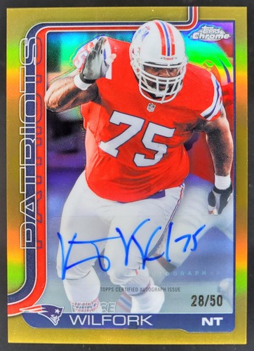 2025 Topps Chrome Vince Wilfork Gold Refractor (RAW)