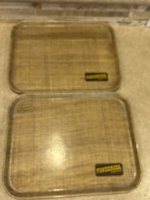 Vintage SiLite Ponderosa Steakhouse Fiberglass Serving Tray Set of 2 (18x14 )