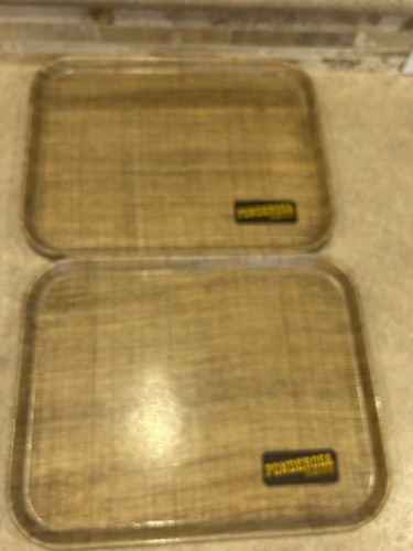 Vintage SiLite Ponderosa Steakhouse Fiberglass Serving Tray Set of 2 (18x14”)